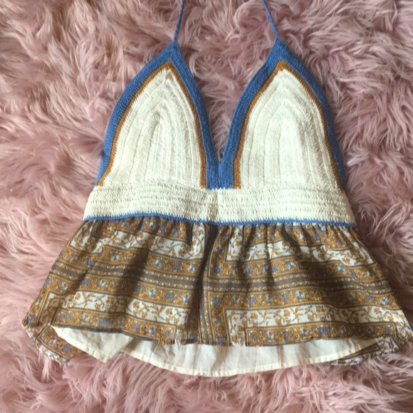 American Eagle Outfitters Tops - NWOT AE Boho Knit Halter Top